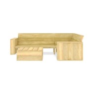 Salon de jardin 2 pcs Bois de pin imprégné
