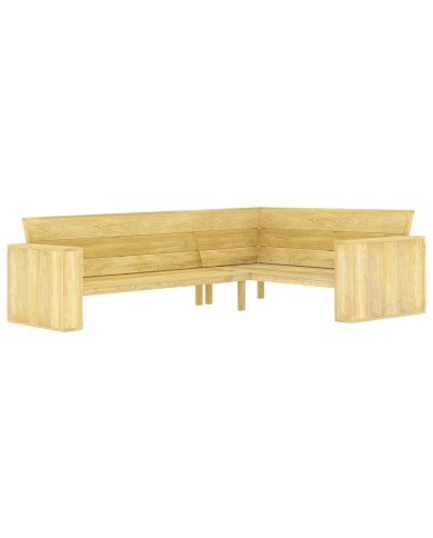 Salon de jardin 2 pcs Bois de pin imprégné