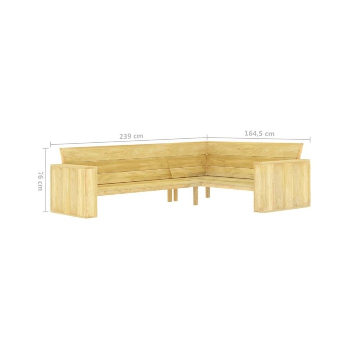 Salon de jardin 2 pcs Bois de pin imprégné