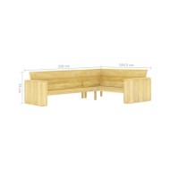 Salon de jardin 2 pcs Bois de pin imprégné