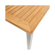 Mobilier à dîner de jardin 5pcs Teck massif et acier inoxydable