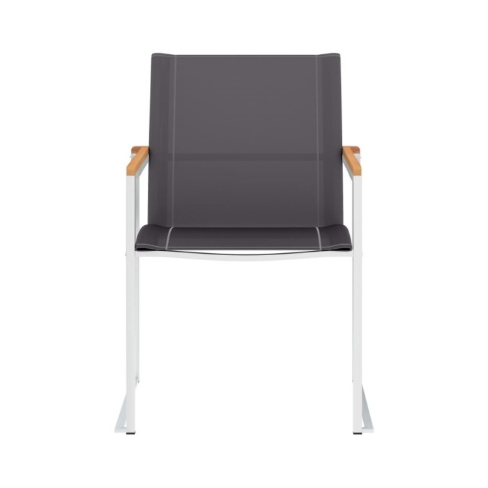 Mobilier à dîner de jardin 5pcs Teck massif et acier inoxydable