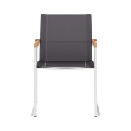Mobilier à dîner de jardin 5pcs Teck massif et acier inoxydable