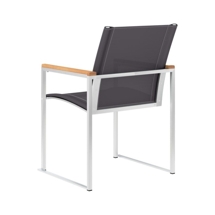 Mobilier à dîner de jardin 5pcs Teck massif et acier inoxydable