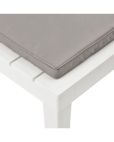 Chaises de salon de jardin et coussins 4 pcs Plastique Blanc