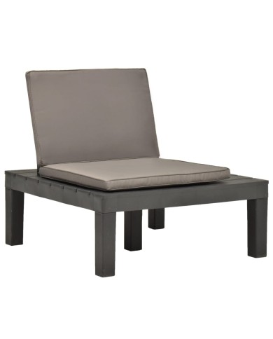 Salon de jardin 5 pcs Plastique Anthracite 