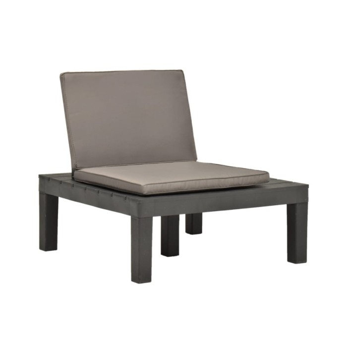 Salon de jardin 5 pcs Plastique Anthracite 