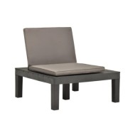Salon de jardin 5 pcs Plastique Anthracite 