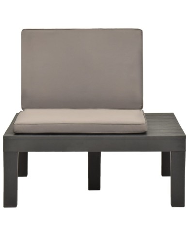 Salon de jardin 5 pcs Plastique Anthracite 