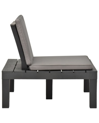 Salon de jardin 5 pcs Plastique Anthracite 