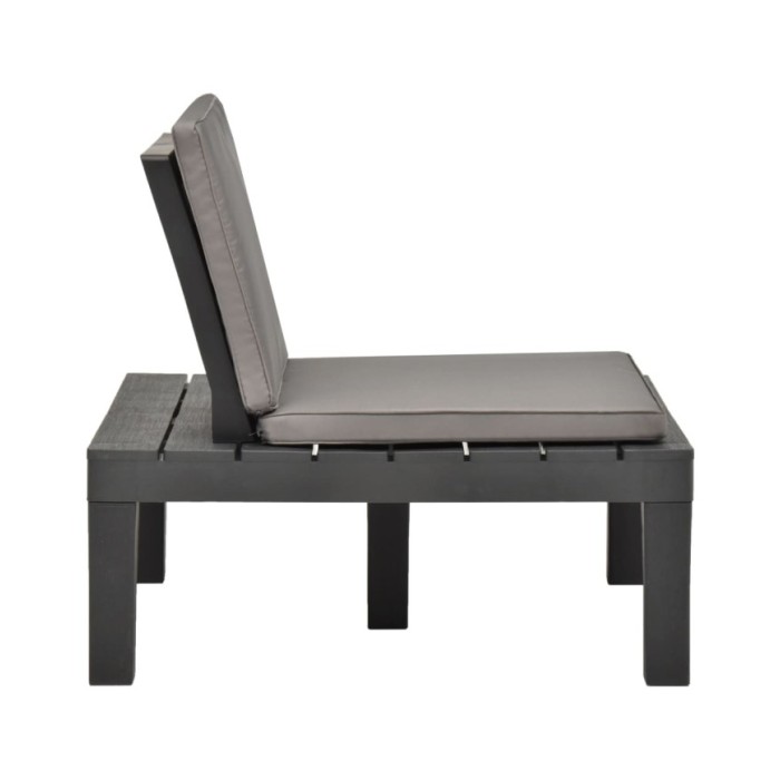 Salon de jardin 5 pcs Plastique Anthracite 