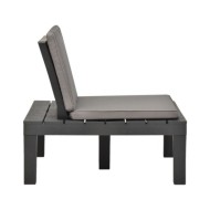Salon de jardin 5 pcs Plastique Anthracite 