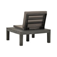 Salon de jardin 5 pcs Plastique Anthracite 