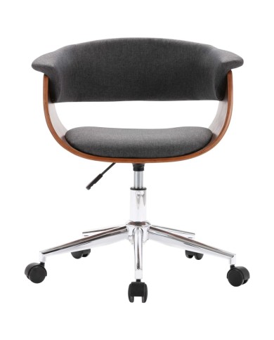 Chaises pivotantes de salle à manger 4 pcs Gris Tissu