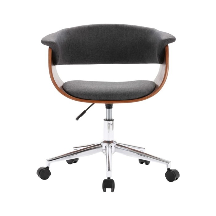 Chaises pivotantes de salle à manger 4 pcs Gris Tissu
