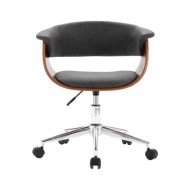 Chaises pivotantes de salle à manger 4 pcs Gris Tissu