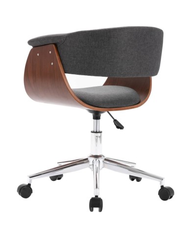 Chaises pivotantes de salle à manger 4 pcs Gris Tissu