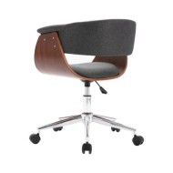 Chaises pivotantes de salle à manger 4 pcs Gris Tissu