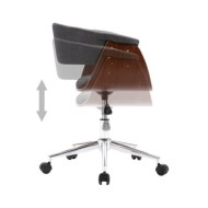 Chaises pivotantes de salle à manger 4 pcs Gris Tissu