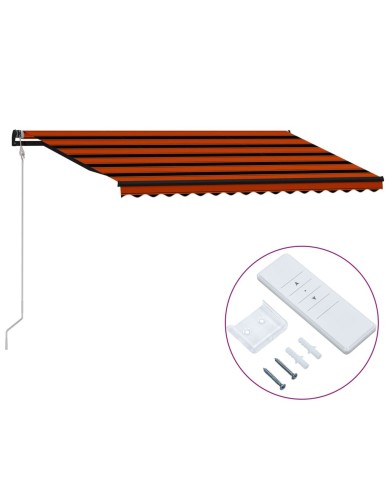 Auvent rétractable automatique 400x300 cm Orange et marron