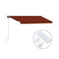 Auvent rétractable automatique 400x300 cm Orange et marron
