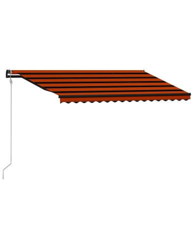 Auvent rétractable automatique 400x300 cm Orange et marron