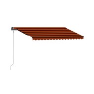 Auvent rétractable automatique 400x300 cm Orange et marron