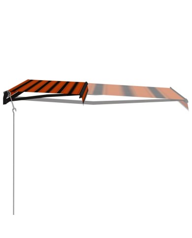 Auvent rétractable automatique 400x300 cm Orange et marron