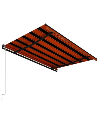 Auvent rétractable automatique 400x300 cm Orange et marron