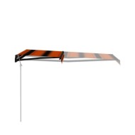 Auvent rétractable capteur de vent LED 300x250 cm Orange marron