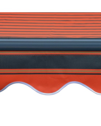 Auvent rétractable capteur de vent LED 300x250 cm Orange marron