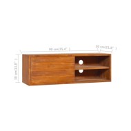 Meuble TV mural 180x30x30 cm Bois de teck massif