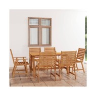 Mobilier de salle à manger de jardin 7 pcs Bois d'acacia solide
