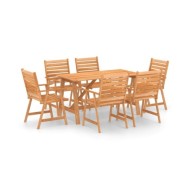 Mobilier de salle à manger de jardin 7 pcs Bois d'acacia solide