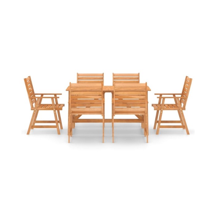 Mobilier de salle à manger de jardin 7 pcs Bois d'acacia solide