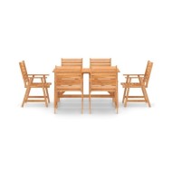Mobilier de salle à manger de jardin 7 pcs Bois d'acacia solide
