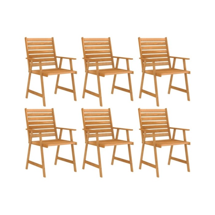 Mobilier de salle à manger de jardin 7 pcs Bois d'acacia solide