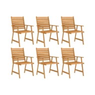 Mobilier de salle à manger de jardin 7 pcs Bois d'acacia solide
