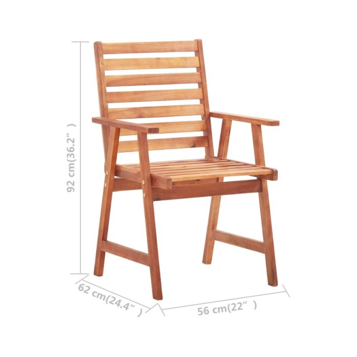 Mobilier de salle à manger de jardin 7 pcs Bois d'acacia solide