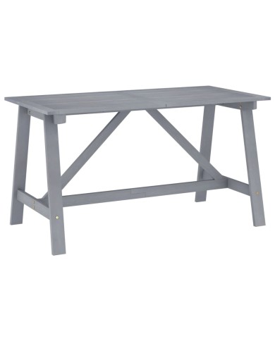 Mobilier à dîner de jardin 7 pcs Gris Bois d'acacia massif