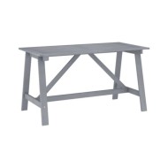 Mobilier à dîner de jardin 7 pcs Gris Bois d'acacia massif