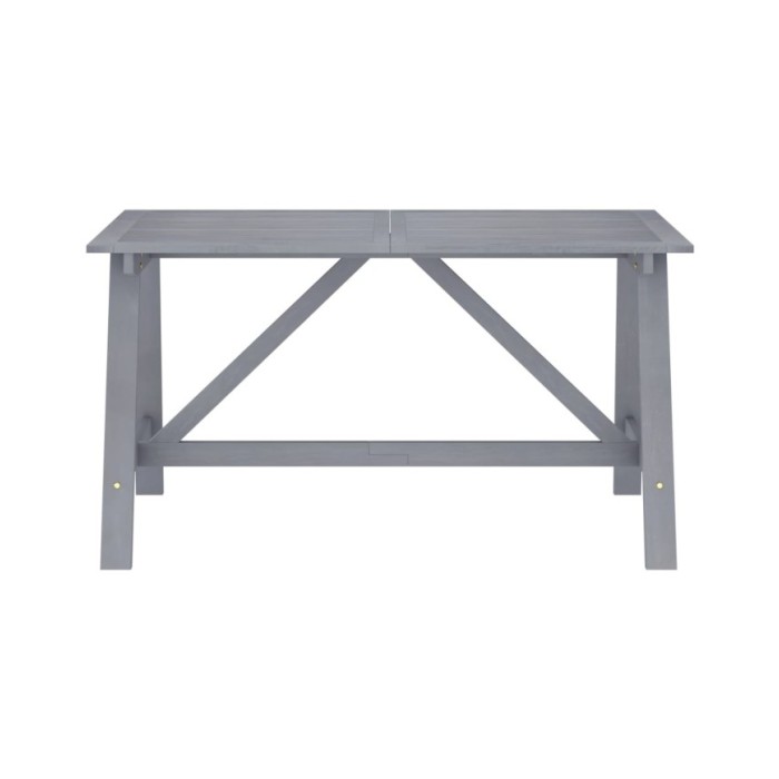 Mobilier à dîner de jardin 7 pcs Gris Bois d'acacia massif