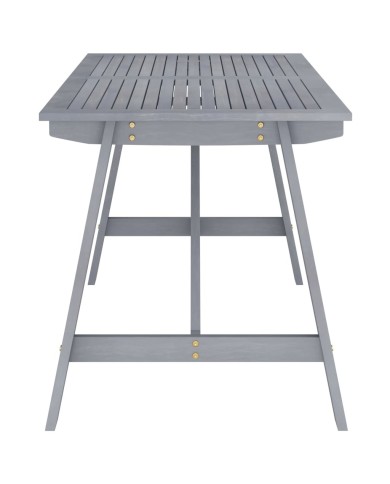 Mobilier à dîner de jardin 7 pcs Gris Bois d'acacia massif