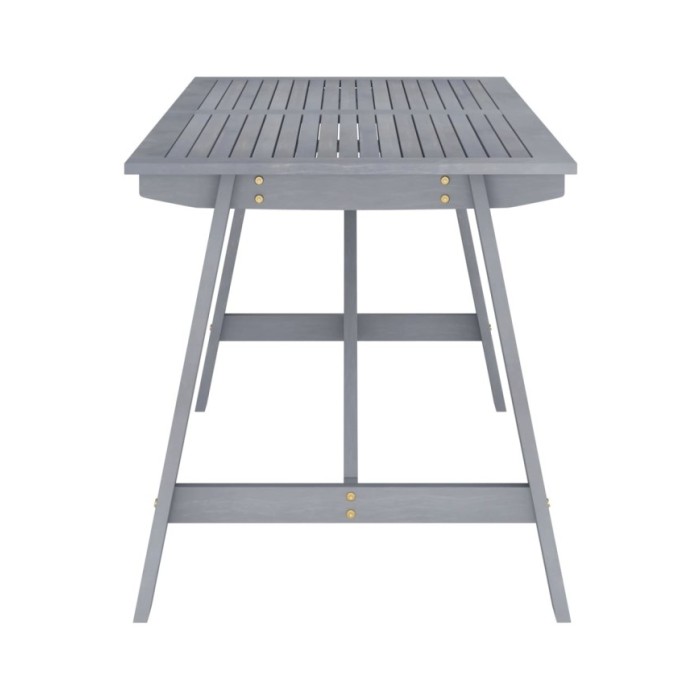 Mobilier à dîner de jardin 7 pcs Gris Bois d'acacia massif