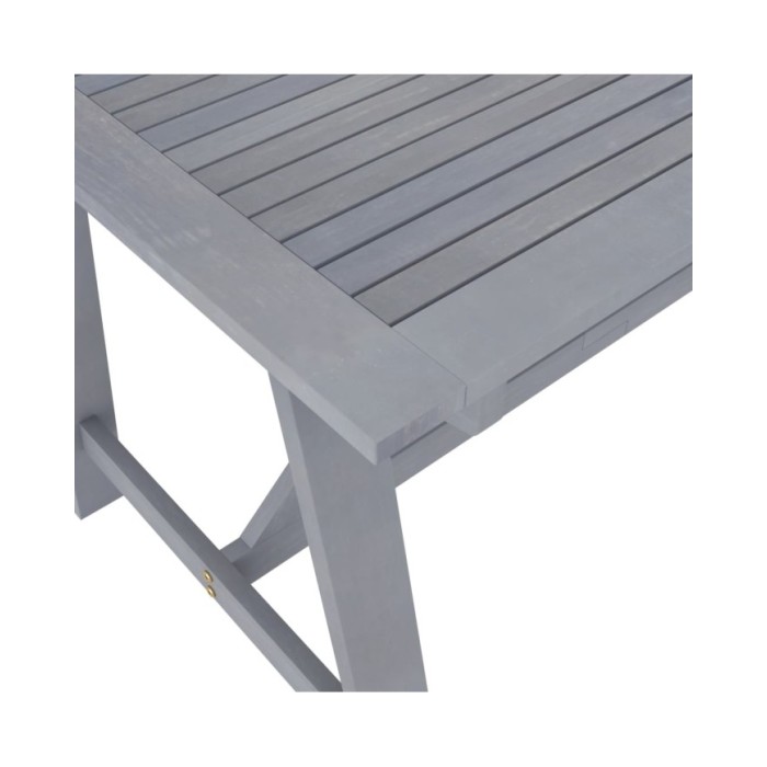 Mobilier à dîner de jardin 7 pcs Gris Bois d'acacia massif