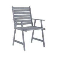 Mobilier à dîner de jardin 7 pcs Gris Bois d'acacia massif