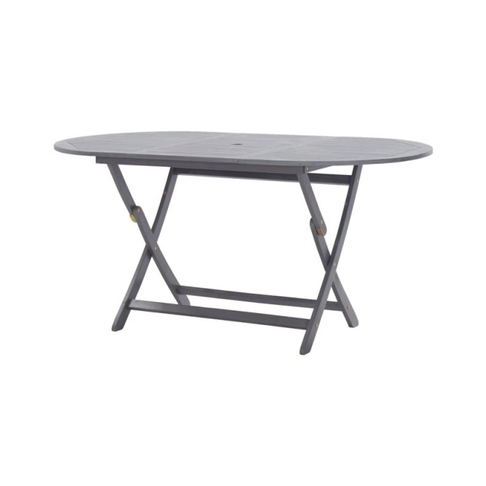 Mobilier à dîner de jardin 9 pcs Bois d'acacia massif Gris