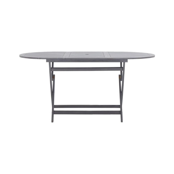 Mobilier à dîner de jardin 9 pcs Bois d'acacia massif Gris