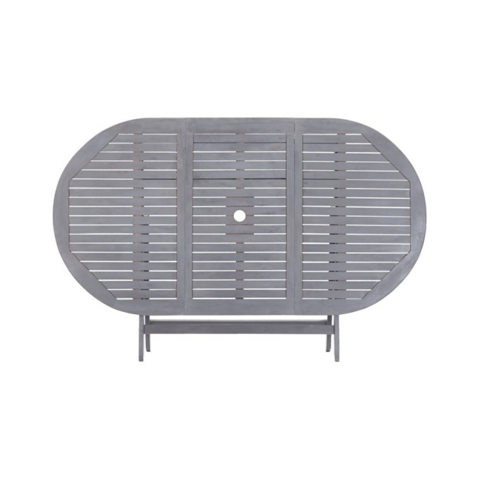 Mobilier à dîner de jardin 9 pcs Bois d'acacia massif Gris