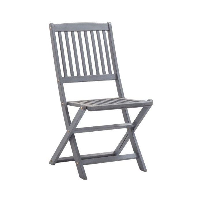 Mobilier à dîner de jardin 9 pcs Bois d'acacia massif Gris